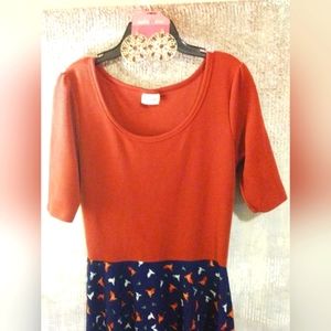 New LulaRoe Dress w/new earrings to match